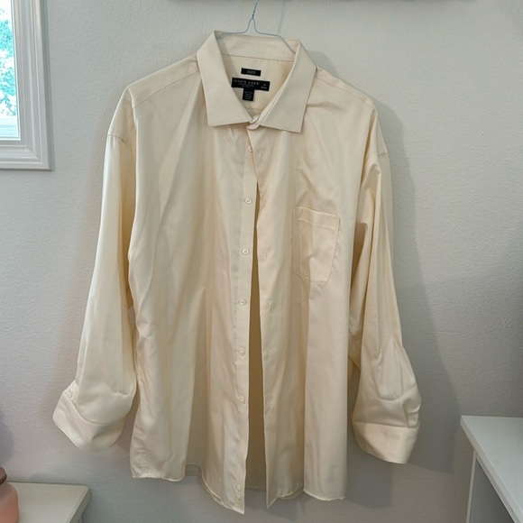 Pronto Uomo Men’s Collared Button Down Dress Shirt 100% Cotton Size 19 34/34 - Picture 1 of 3